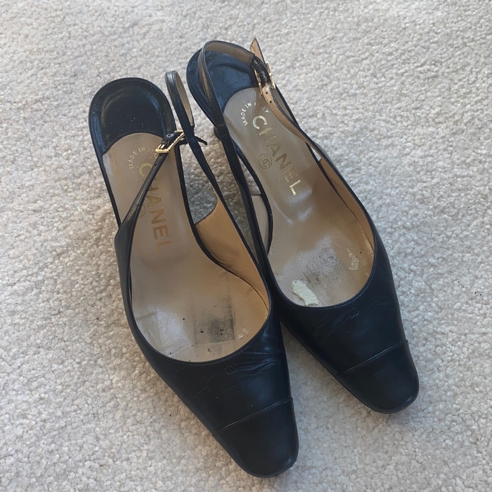 Chanel Pointed Wedge Classic Heels